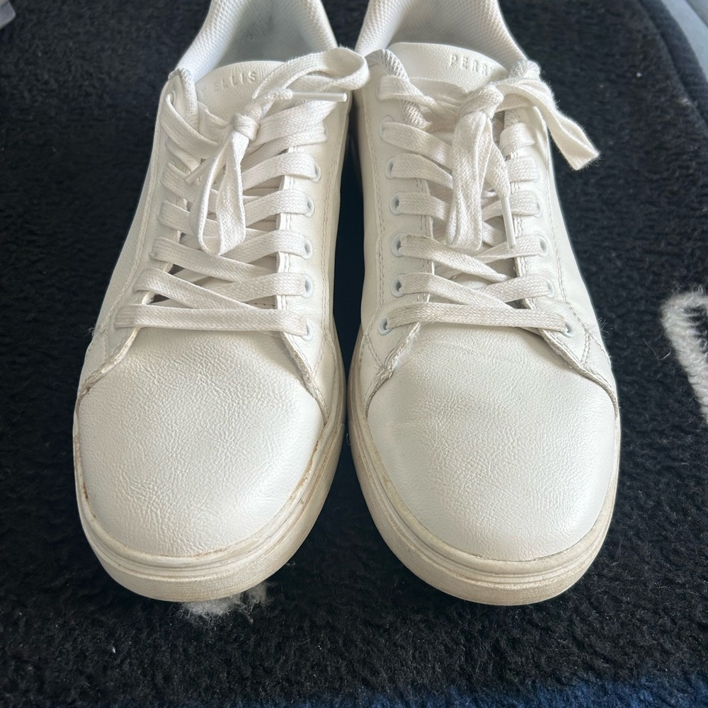 Perry Ellis Classic White Men's Sneakers